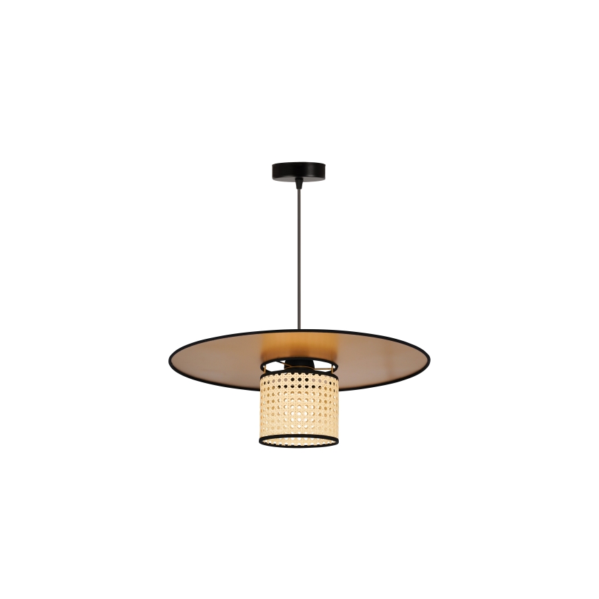Duolla - Lestenec na vrvici TOKYO RATTAN 1xE27/15W/230V pr. 50 cm zlata/ratan