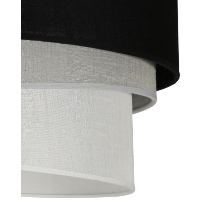 Duolla - Lestenec na vrvici TRIO 1xE27/15W/230V pr. 45 cm črna/siva/bela