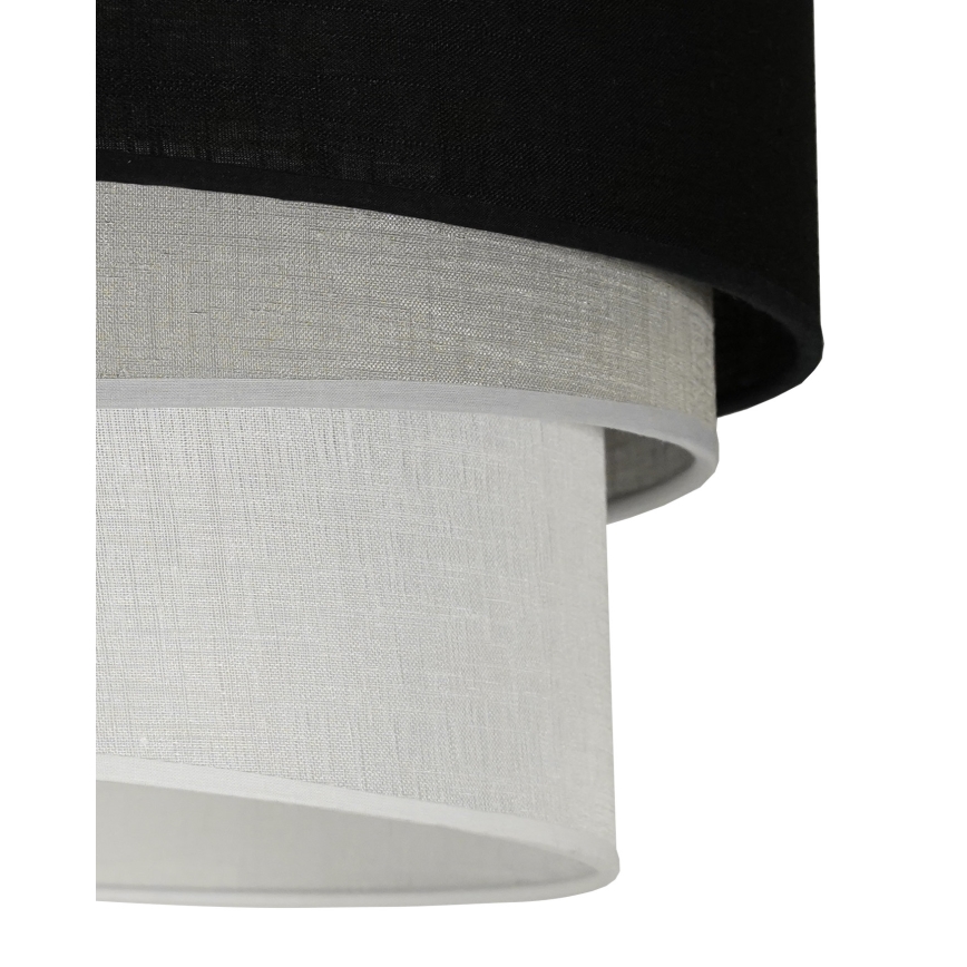 Duolla - Lestenec na vrvici TRIO 1xE27/15W/230V pr. 45 cm črna/siva/bela