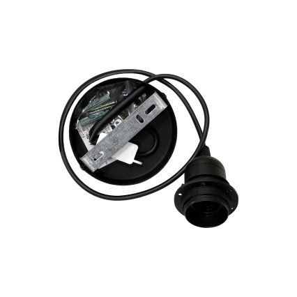 Duolla - Lestenec na vrvici TRIO 1xE27/15W/230V pr. 45 cm črna/siva/bela