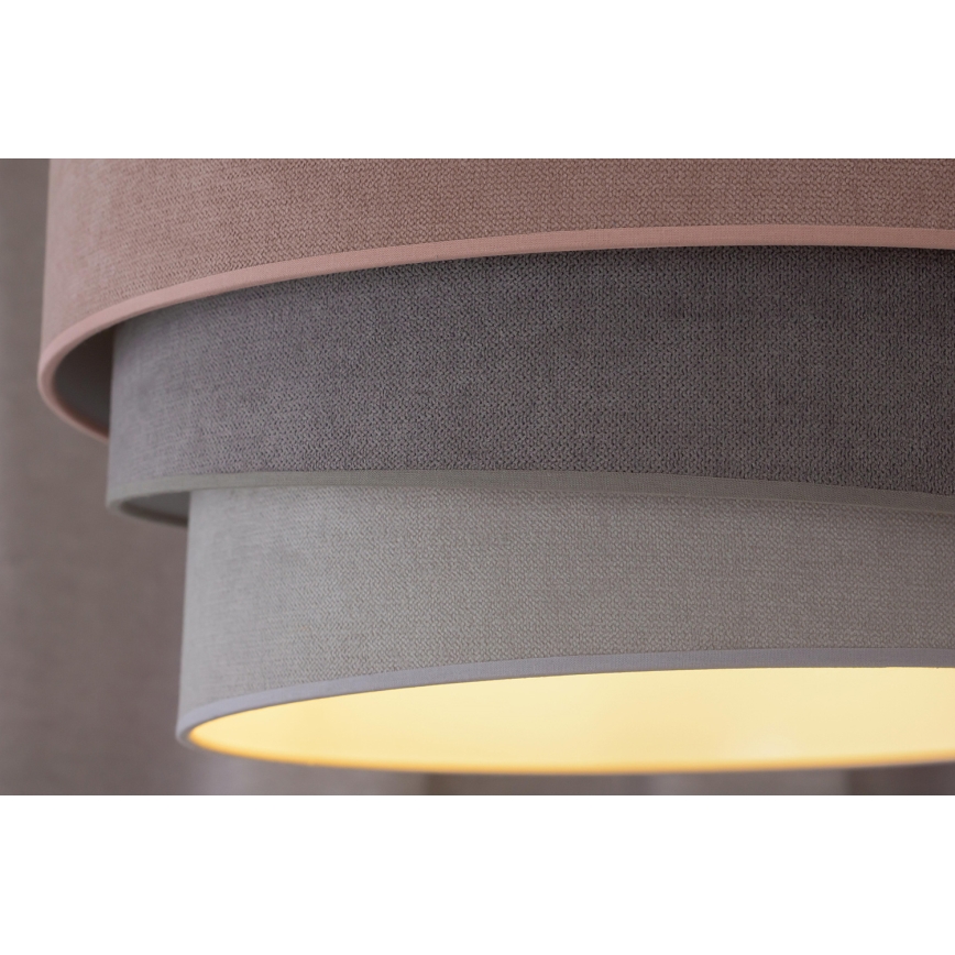 Duolla - Lestenec na vrvici TRIO 1xE27/15W/230V pr. 45 cm roza/siva/bela