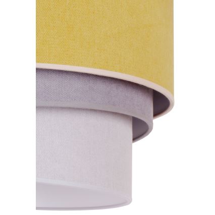 Duolla - Lestenec na vrvici TRIO 1xE27/15W/230V pr. 45 cm rumena/siva/bela