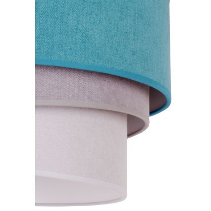Duolla - Lestenec na vrvici TRIO 1xE27/15W/230V pr. 45 cm turkizna/siva/bela