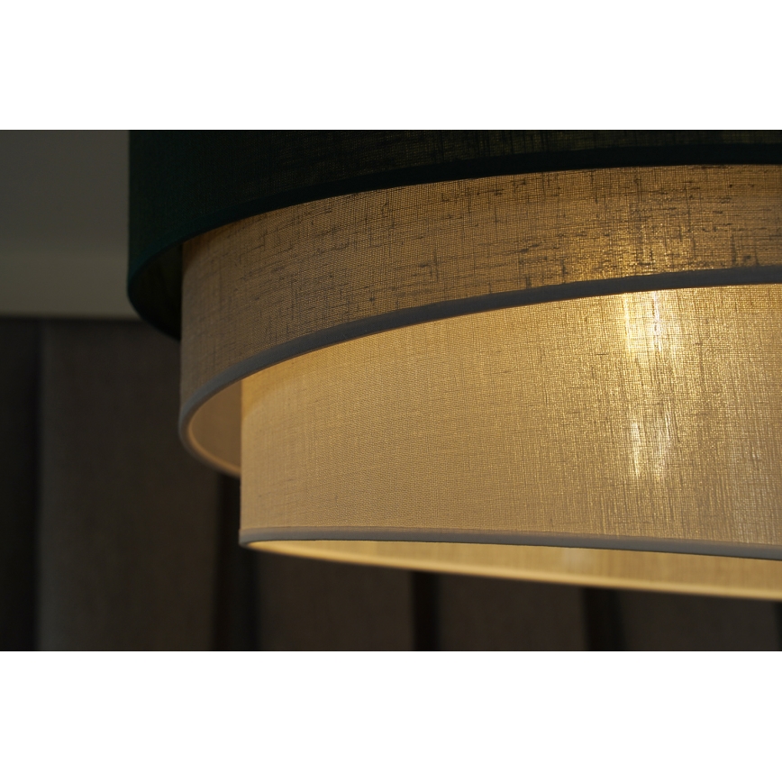 Duolla - Lestenec na vrvici TRIO 1xE27/15W/230V pr. 45 cm zelena/siva/bela