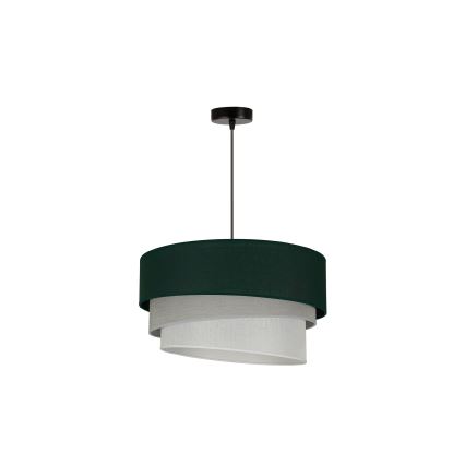 Duolla - Lestenec na vrvici TRIO 1xE27/15W/230V pr. 45 cm zelena/siva/bela