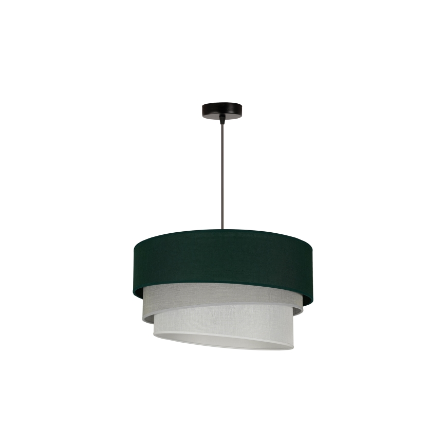 Duolla - Lestenec na vrvici TRIO 1xE27/15W/230V pr. 45 cm zelena/siva/bela