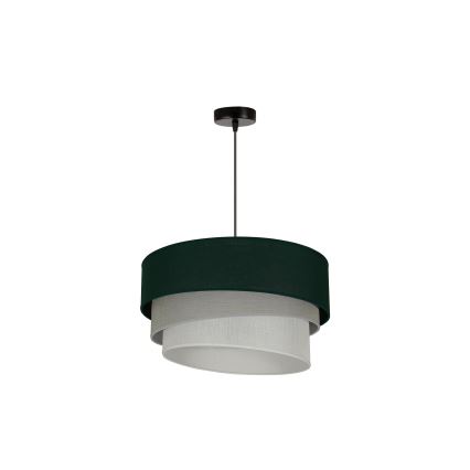 Duolla - Lestenec na vrvici TRIO 1xE27/15W/230V pr. 45 cm zelena/siva/bela