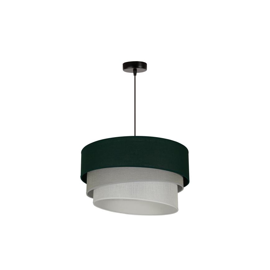 Duolla - Lestenec na vrvici TRIO 1xE27/15W/230V pr. 45 cm zelena/siva/bela