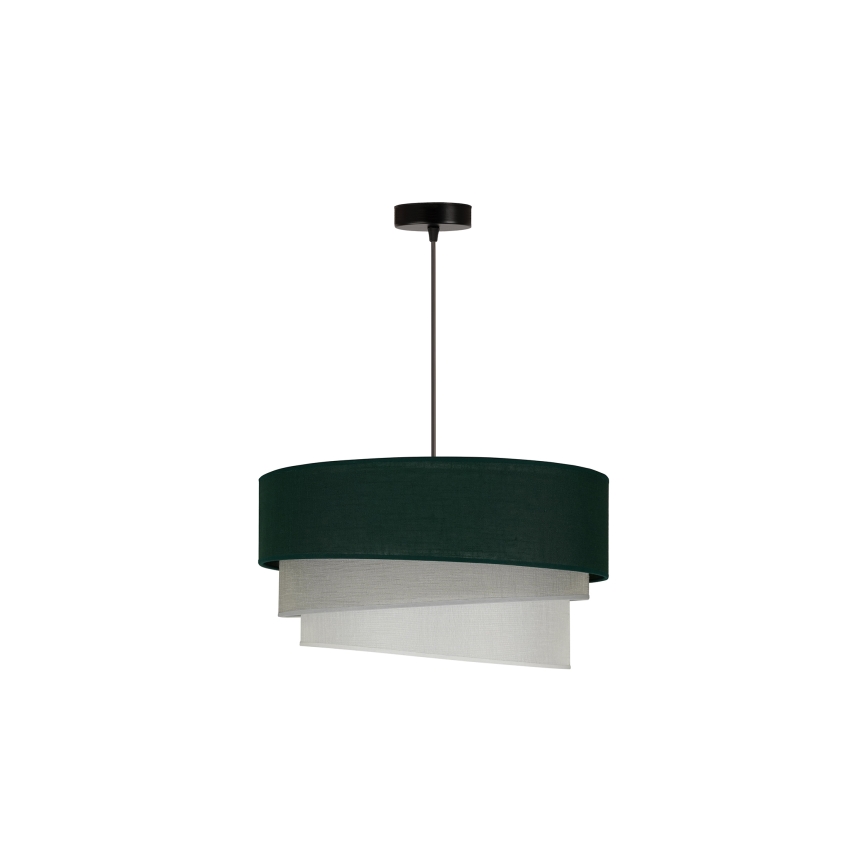 Duolla - Lestenec na vrvici TRIO 1xE27/15W/230V pr. 45 cm zelena/siva/bela