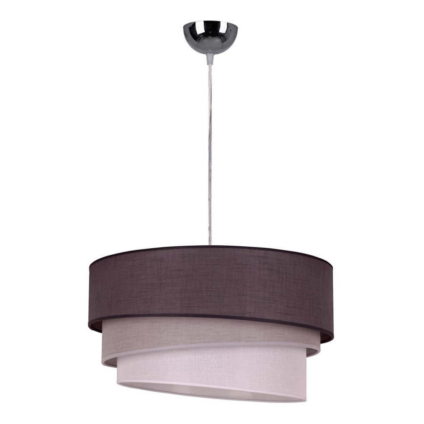 Duolla - Lestenec na vrvici TRIO 1xE27/40W/230V pr. 45 cm antracit/siva/bela