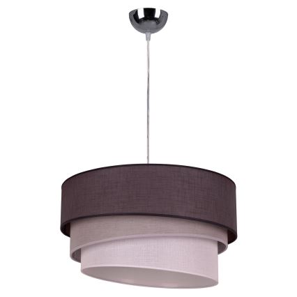 Duolla - Lestenec na vrvici TRIO 1xE27/40W/230V pr. 45 cm antracit/siva/bela