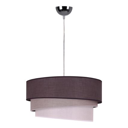 Duolla - Lestenec na vrvici TRIO 1xE27/40W/230V pr. 45 cm antracit/siva/bela