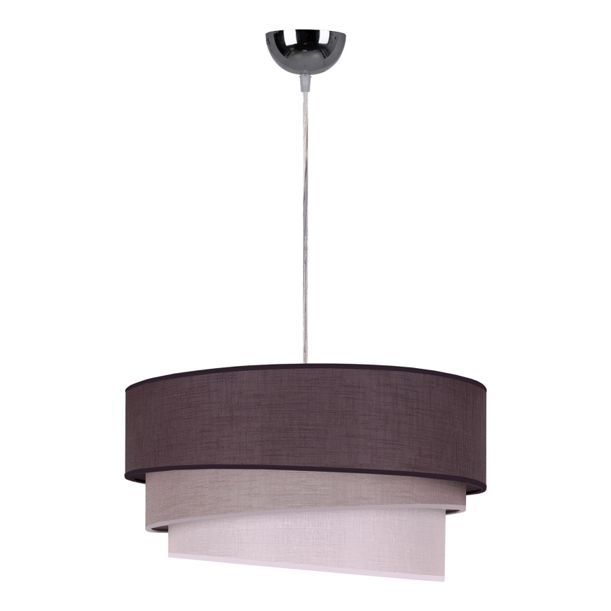 Duolla - Lestenec na vrvici TRIO 1xE27/40W/230V pr. 45 cm antracit/siva/bela