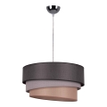 Duolla - Lestenec na vrvici TRIO 1xE27/40W/230V pr. 45 cm antracit/siva/rjava
