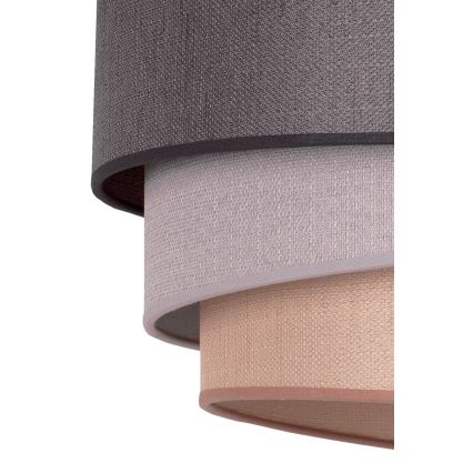 Duolla - Lestenec na vrvici TRIO 1xE27/40W/230V pr. 45 cm antracit/siva/rjava