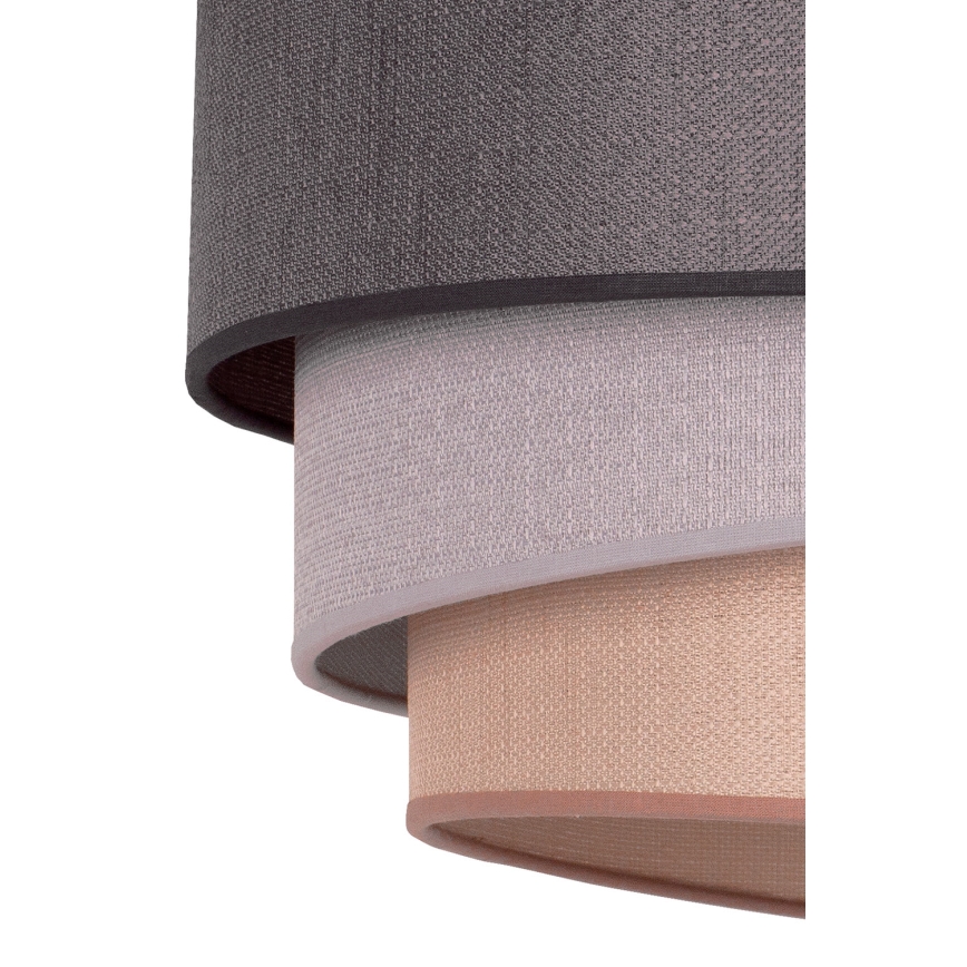 Duolla - Lestenec na vrvici TRIO 1xE27/40W/230V pr. 45 cm antracit/siva/rjava