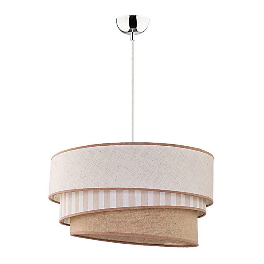 Duolla - Lestenec na vrvici TRIO 1xE27/40W/230V pr. 45 cm bež/rjava