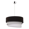 Duolla - Lestenec na vrvici TRIO 1xE27/40W/230V pr. 45 cm črna/siva/bela