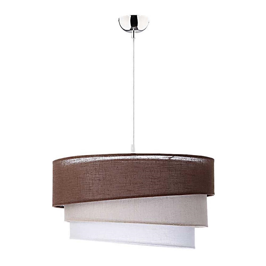Duolla - Lestenec na vrvici TRIO 1xE27/40W/230V pr. 45 cm rjava/bež/bela