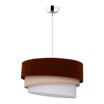 Duolla - Lestenec na vrvici TRIO 1xE27/40W/230V pr. 45 cm rjava/bež/bela