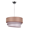 Duolla - Lestenec na vrvici TRIO 1xE27/40W/230V pr. 45 cm rjava/siva/srebrna