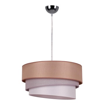Duolla - Lestenec na vrvici TRIO 1xE27/40W/230V pr. 45 cm rjava/siva/srebrna