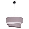 Duolla - Lestenec na vrvici TRIO 1xE27/40W/230V pr. 45 cm siva/bela