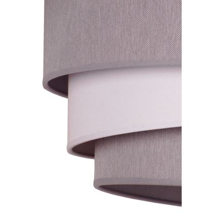 Duolla - Lestenec na vrvici TRIO 1xE27/40W/230V pr. 45 cm siva/bela