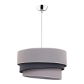 Duolla - Lestenec na vrvici TRIO 1xE27/40W/230V pr. 45 cm siva/črna