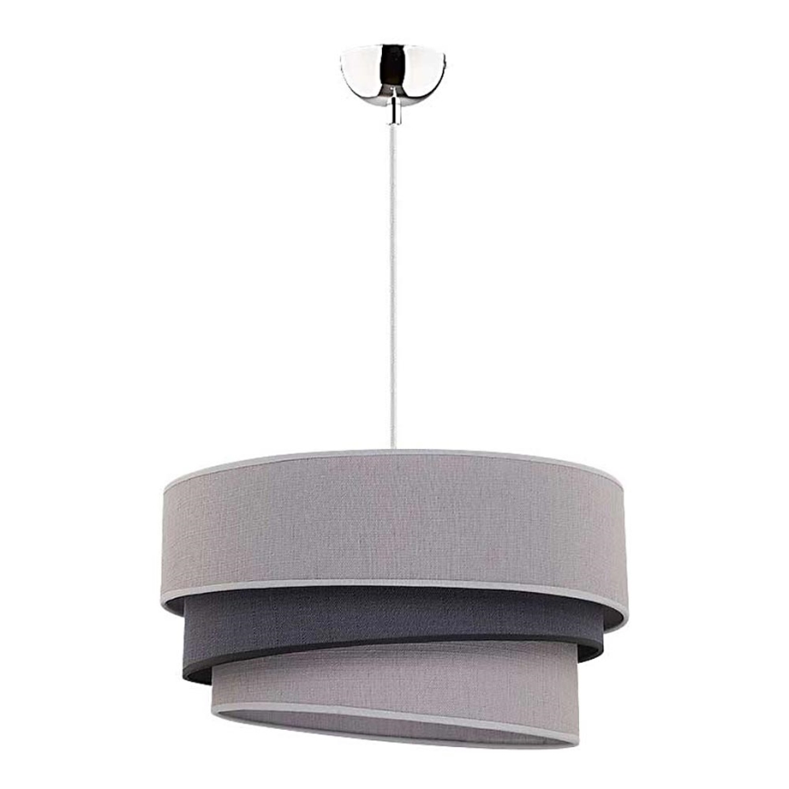 Duolla - Lestenec na vrvici TRIO 1xE27/40W/230V pr. 45 cm siva/črna