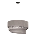 Duolla - Lestenec na vrvici TRIO 1xE27/40W/230V pr. 45 cm siva