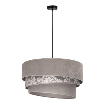 Duolla - Lestenec na vrvici TRIO 1xE27/40W/230V pr. 45 cm siva