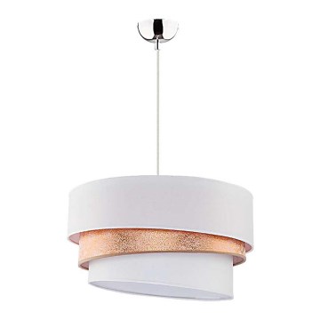 Duolla - Lestenec na vrvici TRIO 1xE27/40W/230V pr. 45 cm zlata/bela