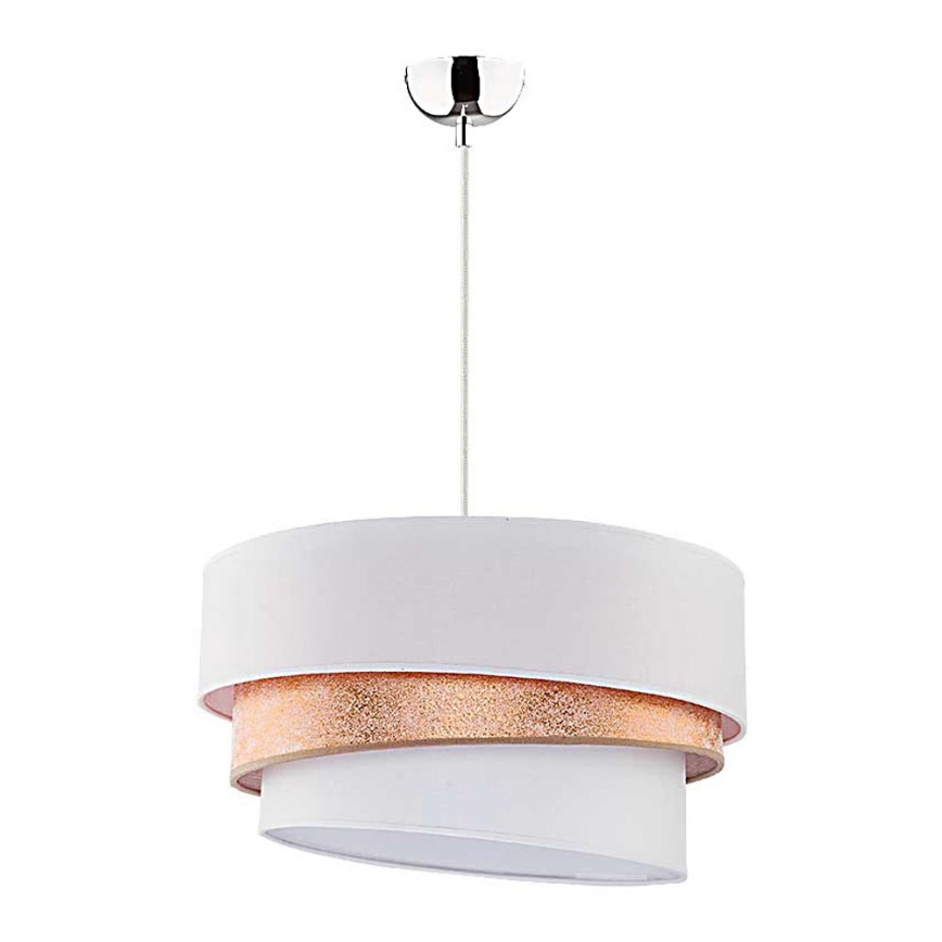 Duolla - Lestenec na vrvici TRIO 1xE27/40W/230V pr. 45 cm zlata/bela
