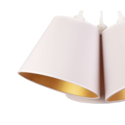 Duolla - Lestenec na vrvici TWIGGY 3xE27/40W/230V pr. 60 cm bela