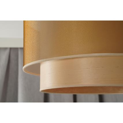 Duolla - Lestenec na vrvici WOOD BOHO 1xE27/15W/230V pr. 45 cm baker/bež
