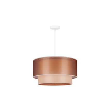 Duolla - Lestenec na vrvici WOOD BOHO 1xE27/15W/230V pr. 45 cm baker/bež