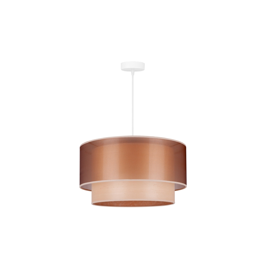 Duolla - Lestenec na vrvici WOOD BOHO 1xE27/15W/230V pr. 45 cm baker/bež