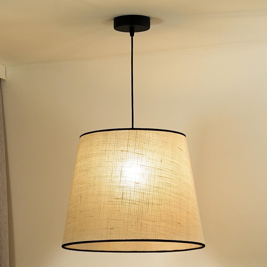 Duolla - Lestenec na vrvici YUTE 1xE27/15W/230V pr. 38 cm siva/črna