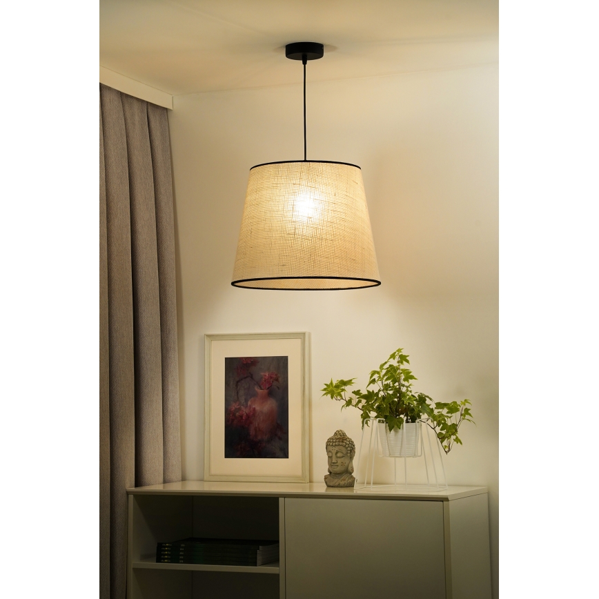 Duolla - Lestenec na vrvici YUTE 1xE27/15W/230V pr. 38 cm siva/črna