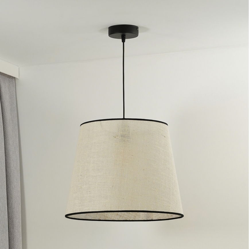 Duolla - Lestenec na vrvici YUTE 1xE27/15W/230V pr. 38 cm siva/črna
