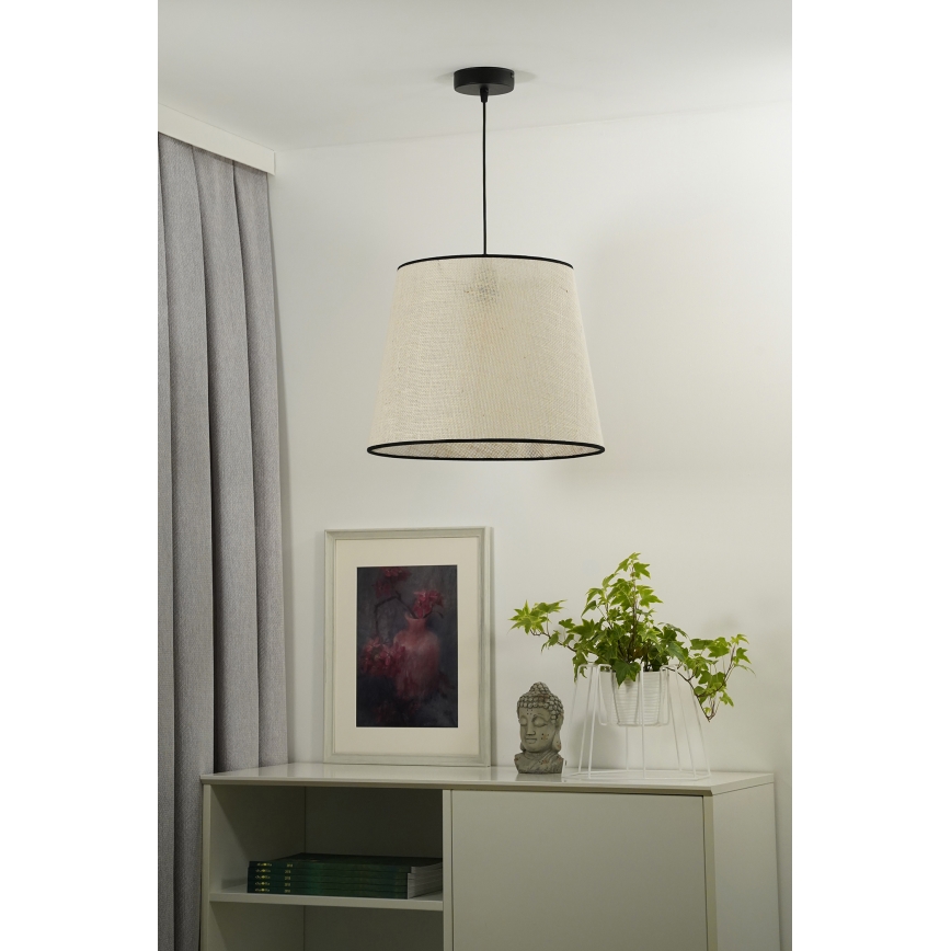 Duolla - Lestenec na vrvici YUTE 1xE27/15W/230V pr. 38 cm siva/črna