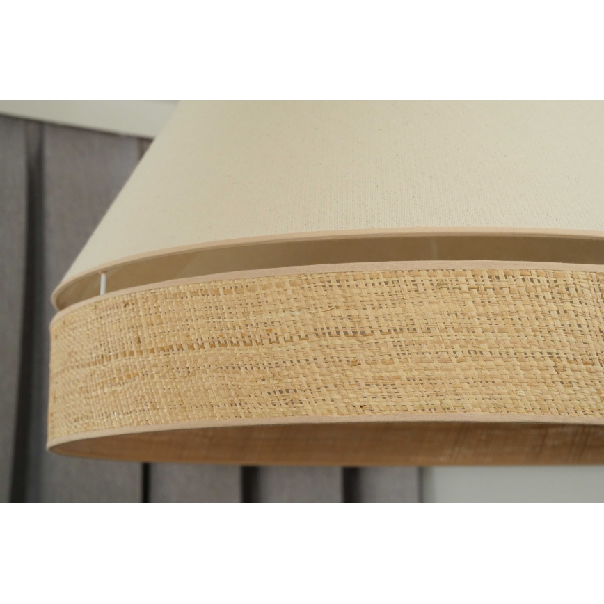 Duolla - Lestenec na vrvici YUTE AVIGNON 1xE27/15W/230V pr. 60 cm krem barva/bež