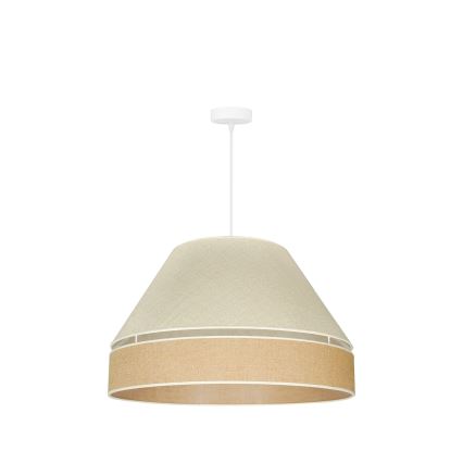 Duolla - Lestenec na vrvici YUTE AVIGNON 1xE27/15W/230V pr. 60 cm siva/rjava