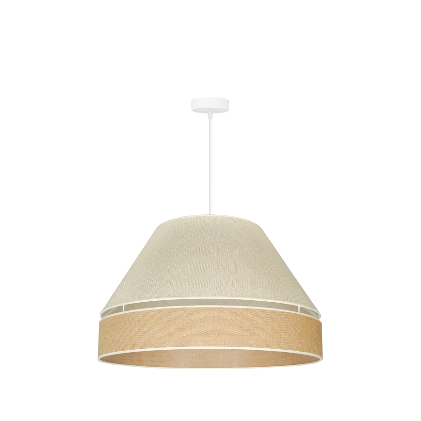 Duolla - Lestenec na vrvici YUTE AVIGNON 1xE27/15W/230V pr. 60 cm siva/rjava