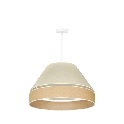 Duolla - Lestenec na vrvici YUTE AVIGNON 1xE27/15W/230V pr. 60 cm siva/rjava