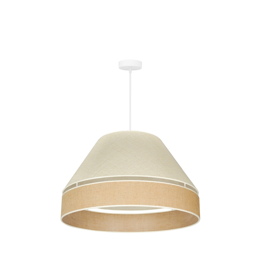 Duolla - Lestenec na vrvici YUTE AVIGNON 1xE27/15W/230V pr. 60 cm siva/rjava