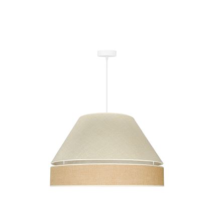 Duolla - Lestenec na vrvici YUTE AVIGNON 1xE27/15W/230V pr. 60 cm siva/rjava