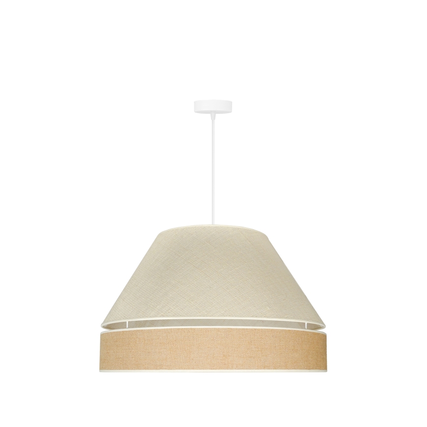 Duolla - Lestenec na vrvici YUTE AVIGNON 1xE27/15W/230V pr. 60 cm siva/rjava