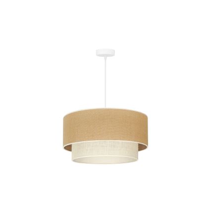 Duolla - Lestenec na vrvici YUTE BOHO 1xE27/15W/230V pr. 45 cm rjava/krem barva